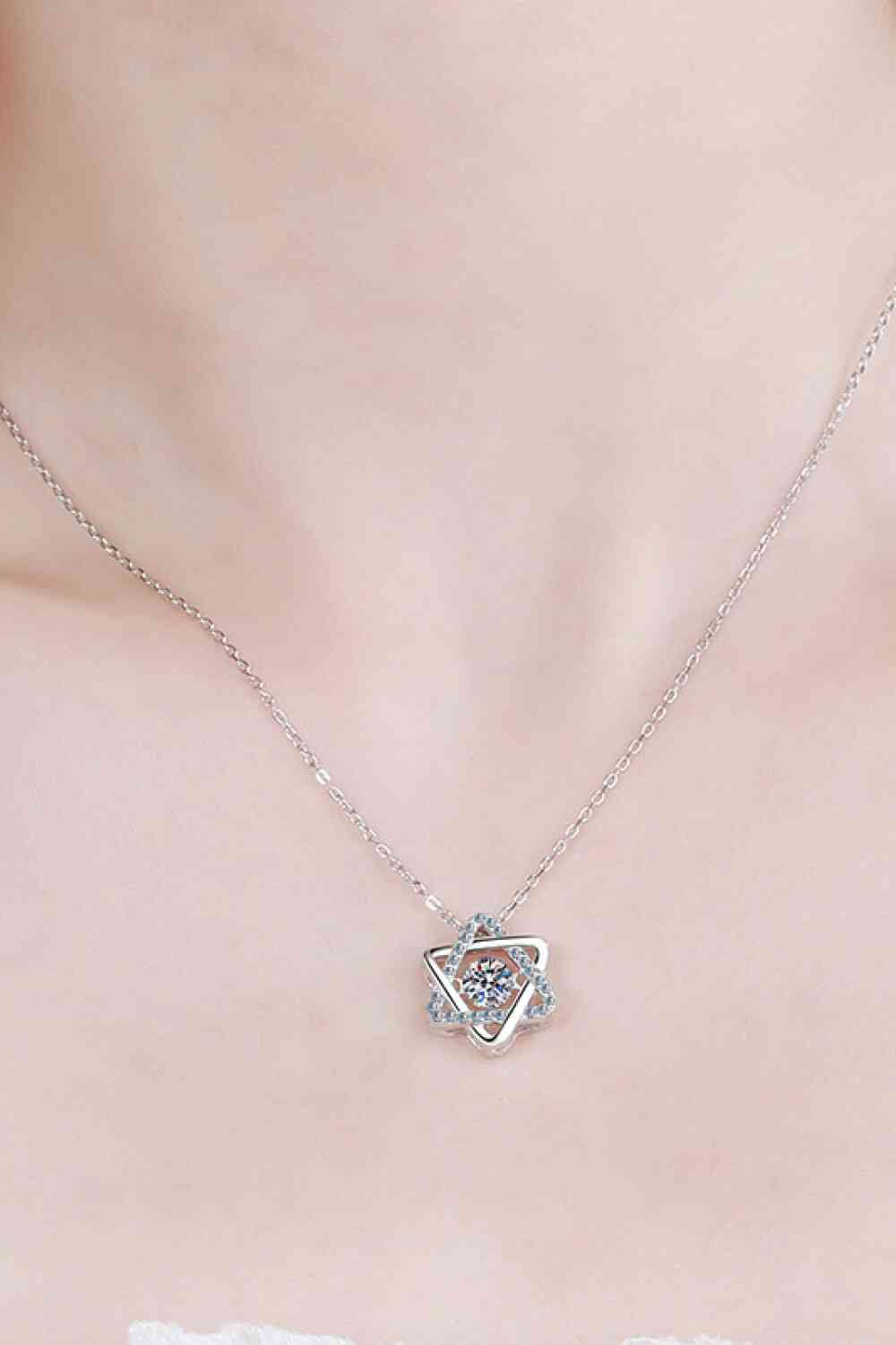 Serene Solstice Moissanite Chain-Link Necklace