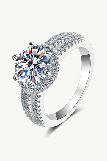 Serenity Solitaire Moissanite Ring