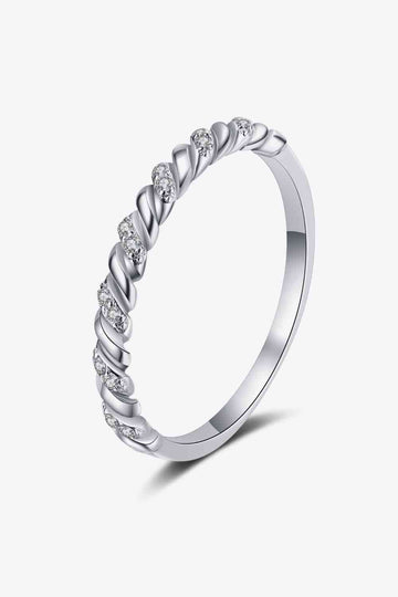 Sparkling Twilight Moissanite Half Eternity Ring