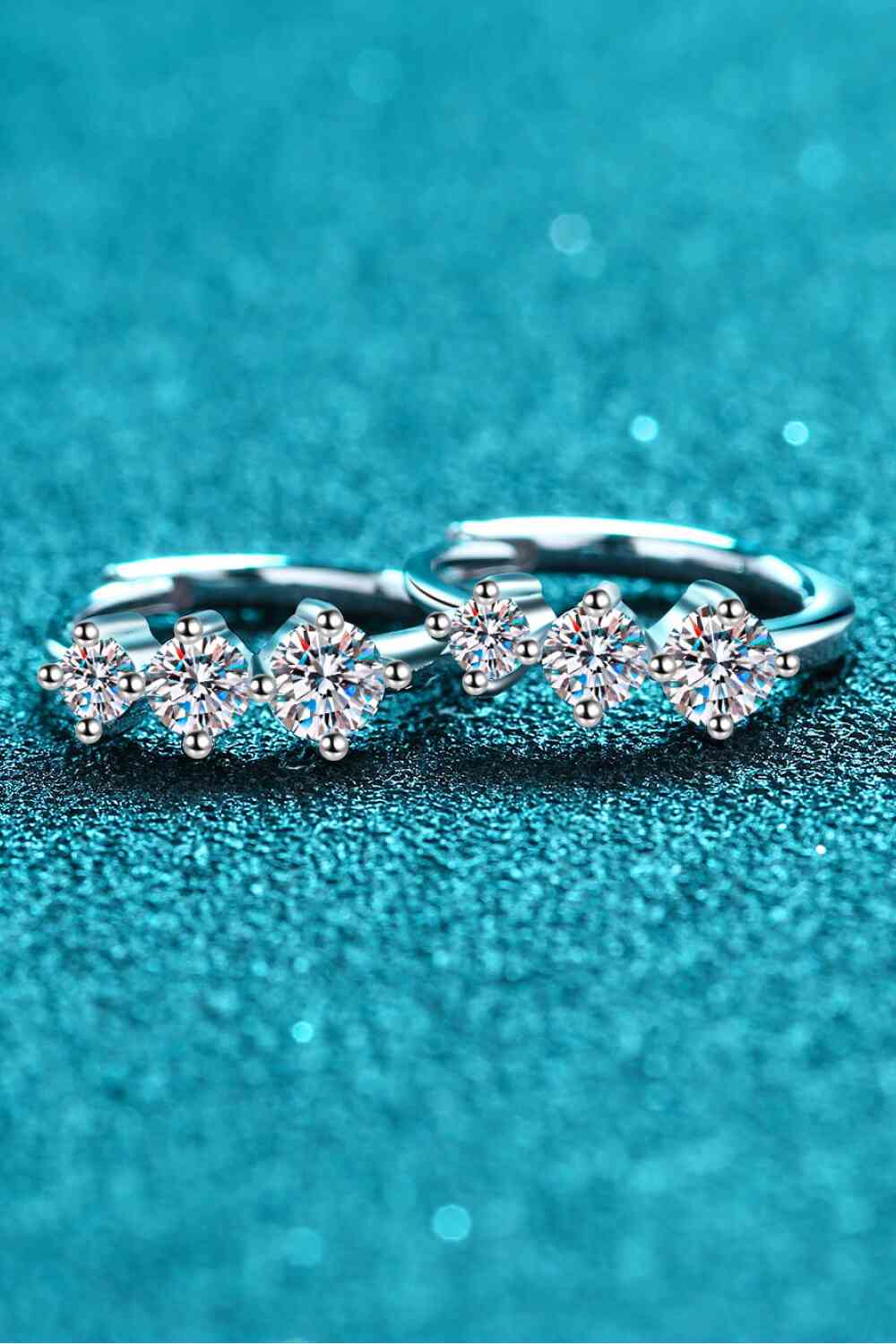 Radiant Rhapsody Moissanite Huggie Earrings