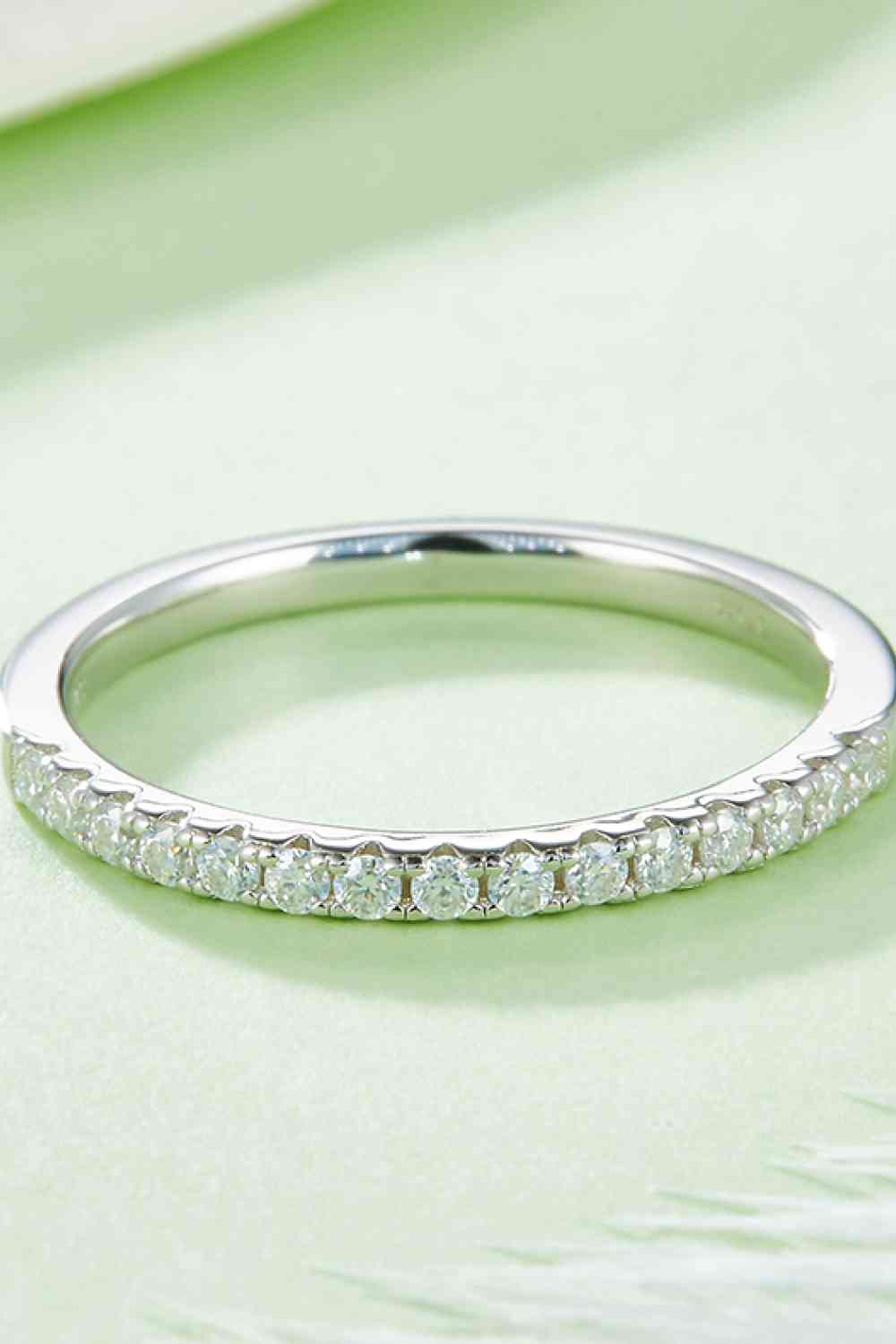 Celestial Symphony Moissanite Platinum Half-Eternity Ring