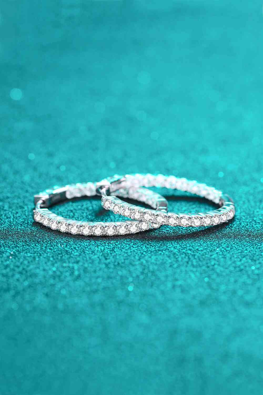 Radiant Radiance Moissanite Hoop Earrings