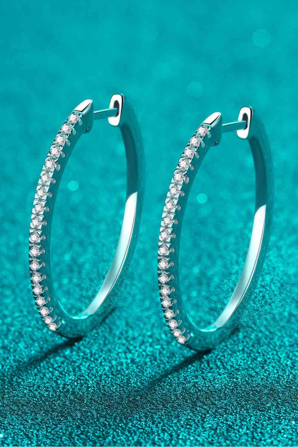 Enigmatic Elegance Moissanite Hoop Earrings