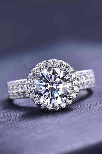 Whispering Winds 2 Carat Moissanite Round Ring