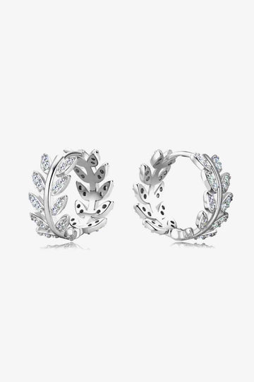 Whispering Waterscape Moissanite Leaf Earrings