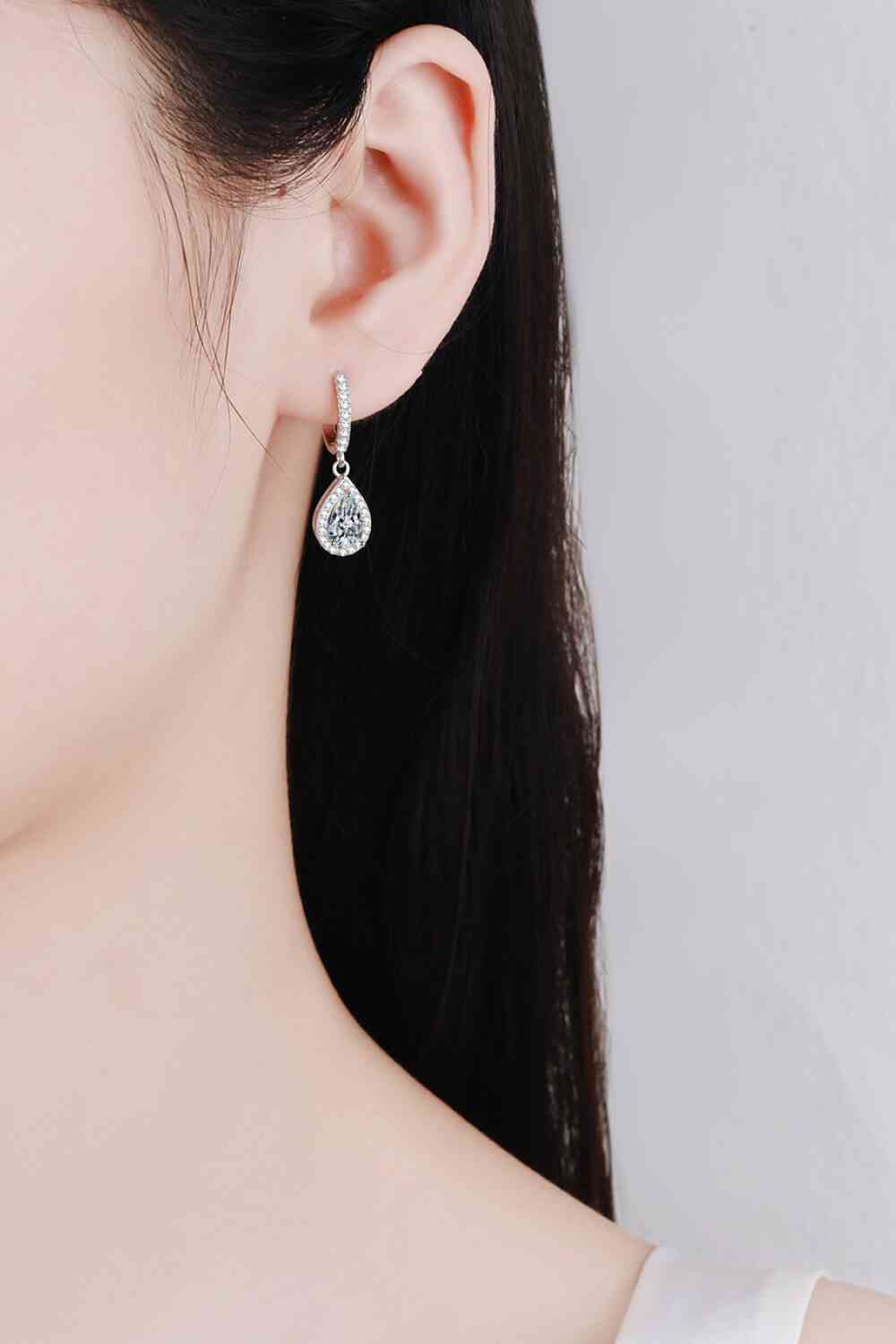 Ethereal Enchantment Moissanite Teardrop Earrings