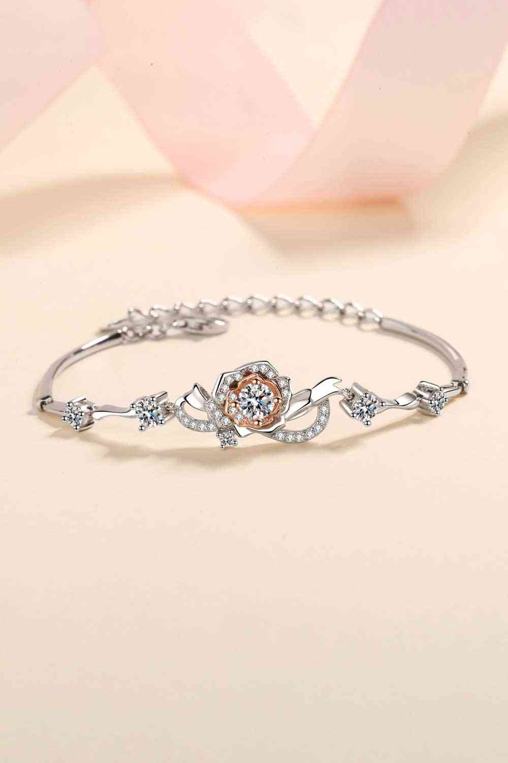 Celestial Splendor Moissanite Dainty Bracelet