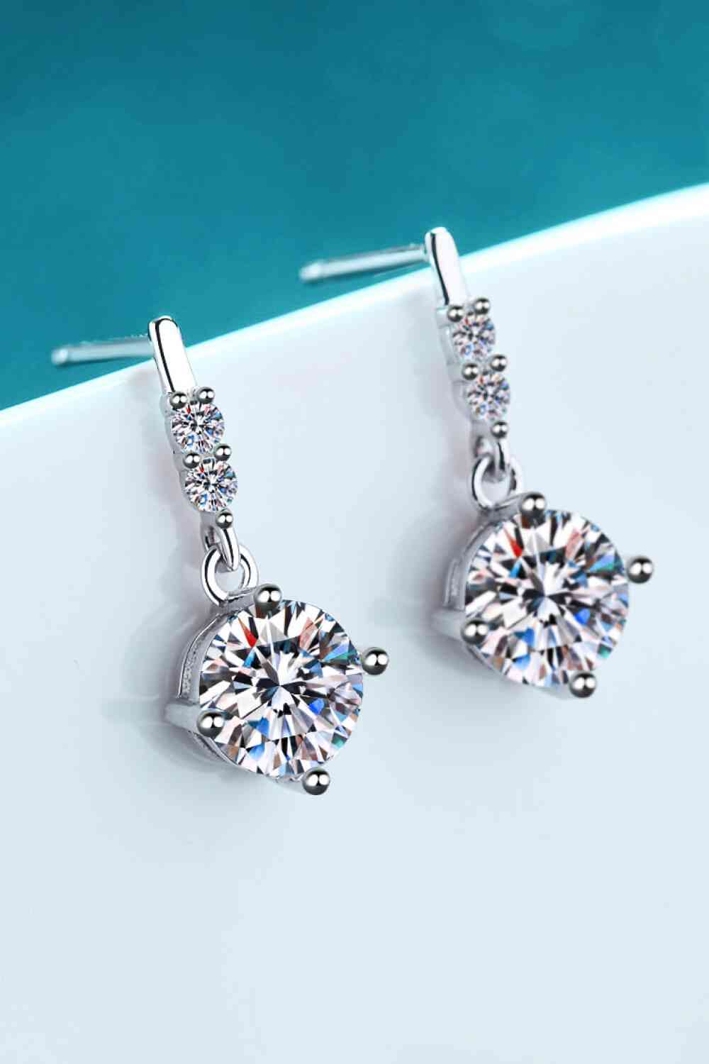 Dazzling Dreamscape 1 ct Moissanite Drop Earrings