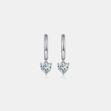 Twilight Treasures Moissanite Heart Earrings