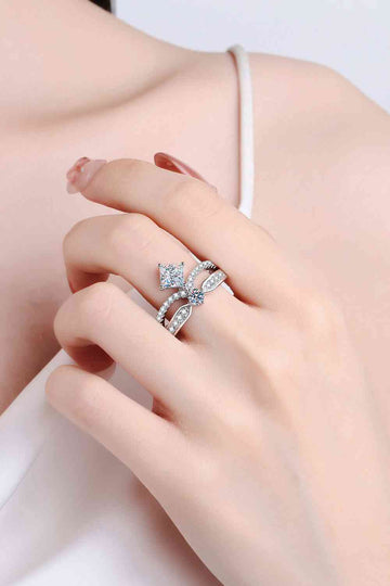 Whispering Winds Moissanite Crown Ring