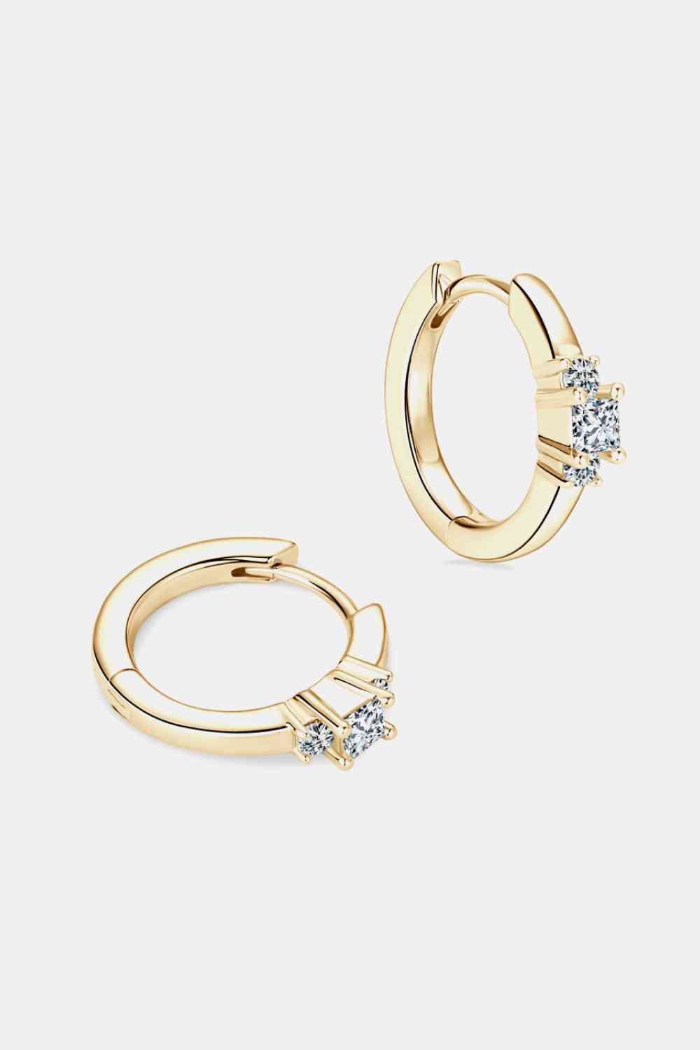 Enigmatic Majesty Moissanite Huggie Earrings