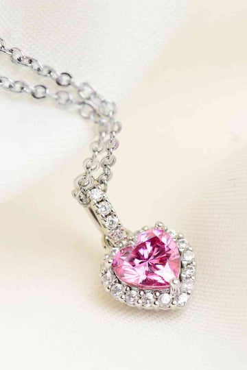 Luminous Love 1 Carat Moissanite Heart Pendant Necklace