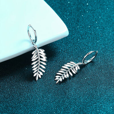 Ethereal Charm Moissanite Leaf Earrings