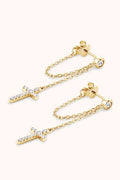 Heavenly Horizon Moissanite Cross Earrings