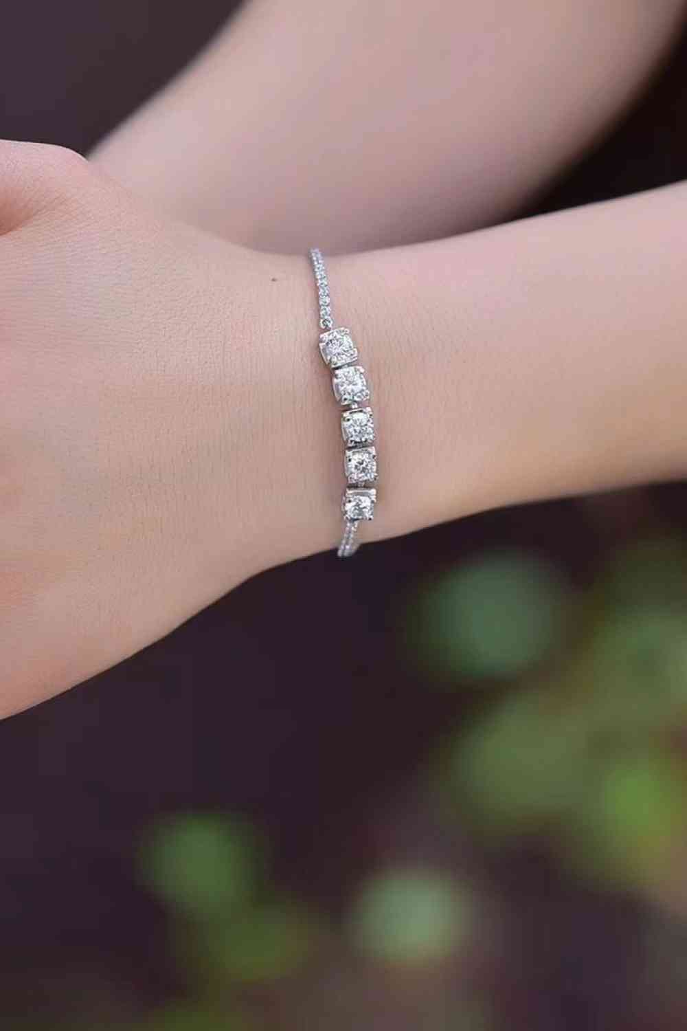 Enigmatic Allure 5 Carat Moissanite Lobster Clasp Bracelet