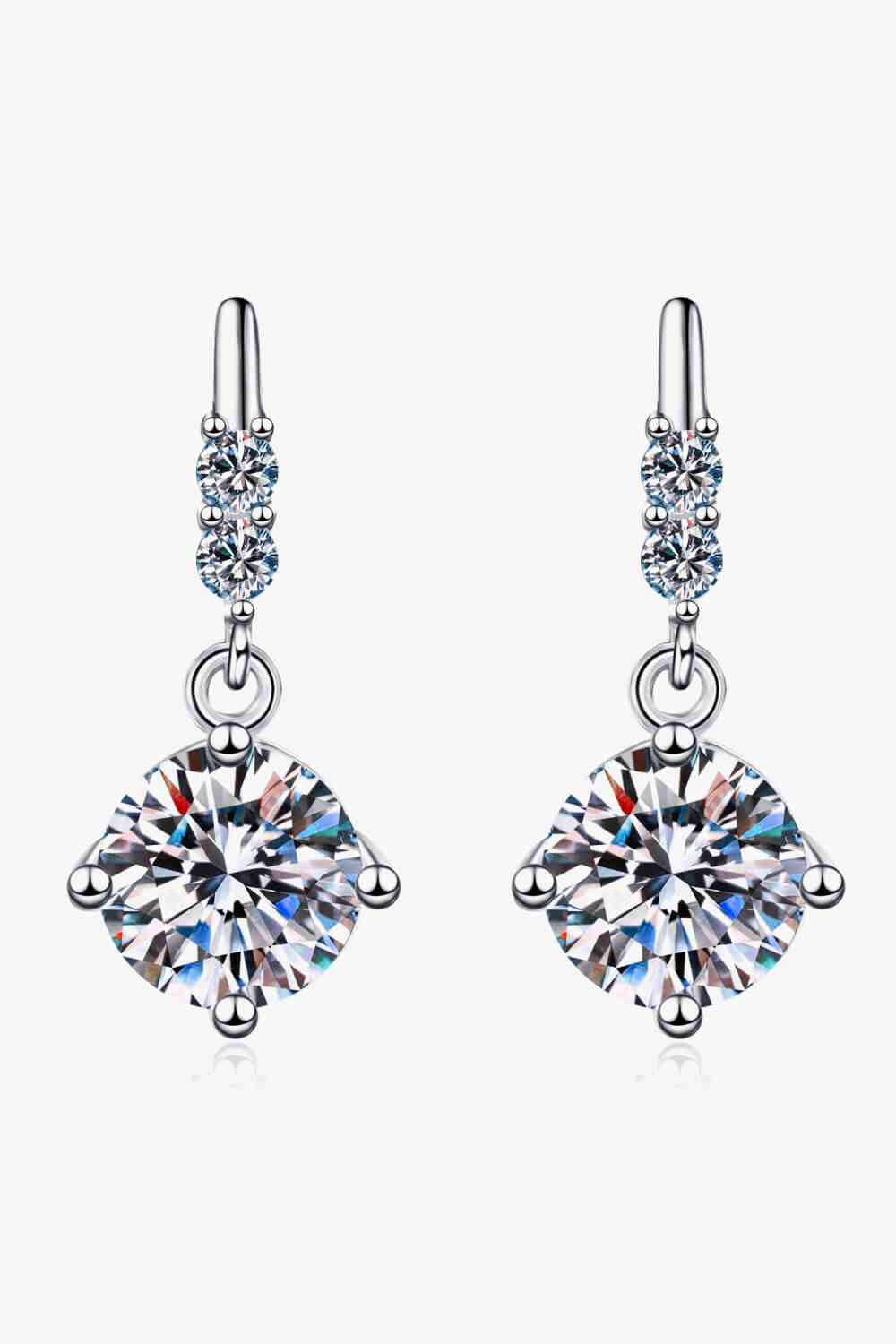 Dazzling Dreamscape 1 ct Moissanite Drop Earrings