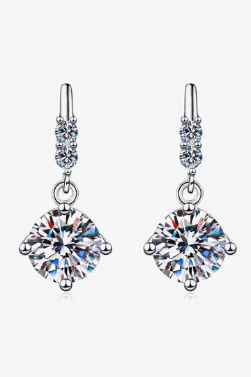 Dazzling Dreamscape 1 ct Moissanite Drop Earrings