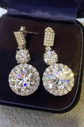 Enchanted Eternity Carat Moissanite Platinum Drop Earrings