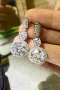 Enchanted Eternity Carat Moissanite Platinum Drop Earrings