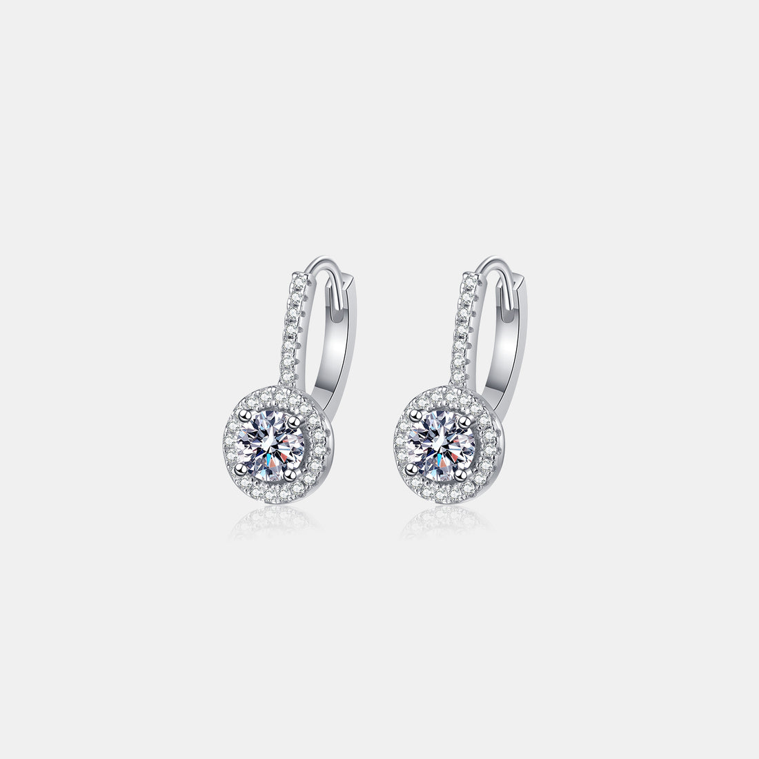 Crystal Shimmer Earrings 1 Carat Moissanite Earrings