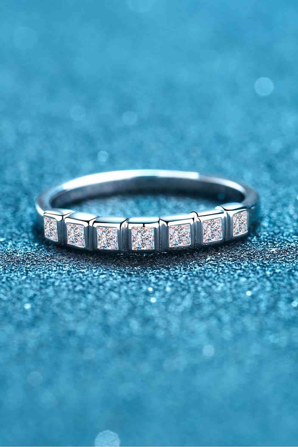 Ethereal Radiance Moissanite Half-Eternity Ring