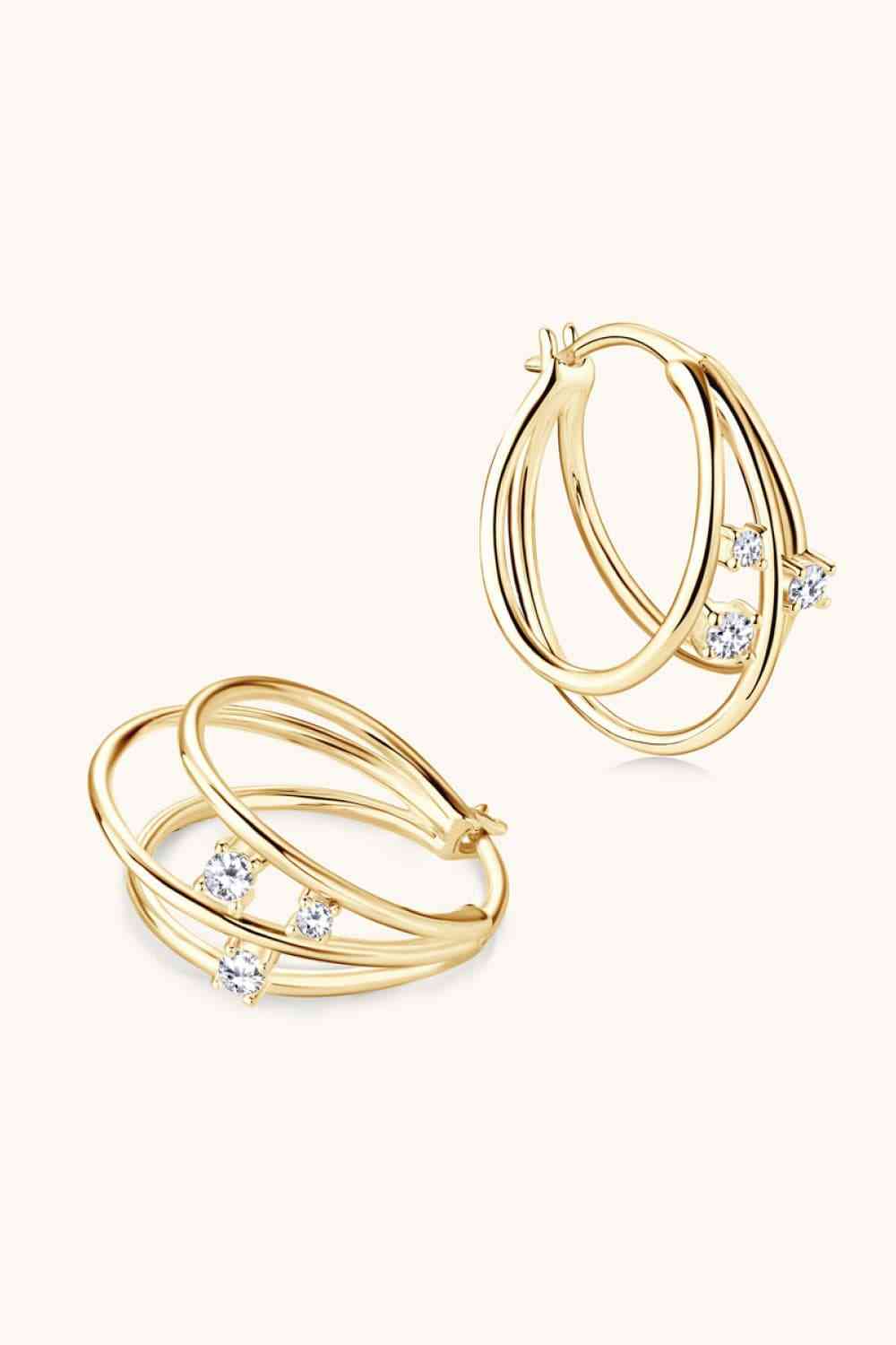 Enigmatic Grace Moissanite Layered Earrings