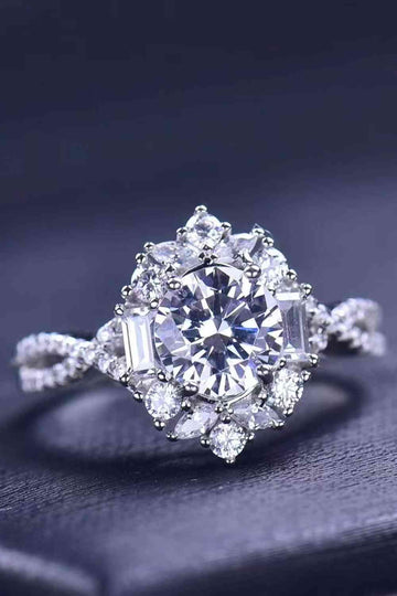 Ethereal Enchantment Moissanite Crisscross Ring