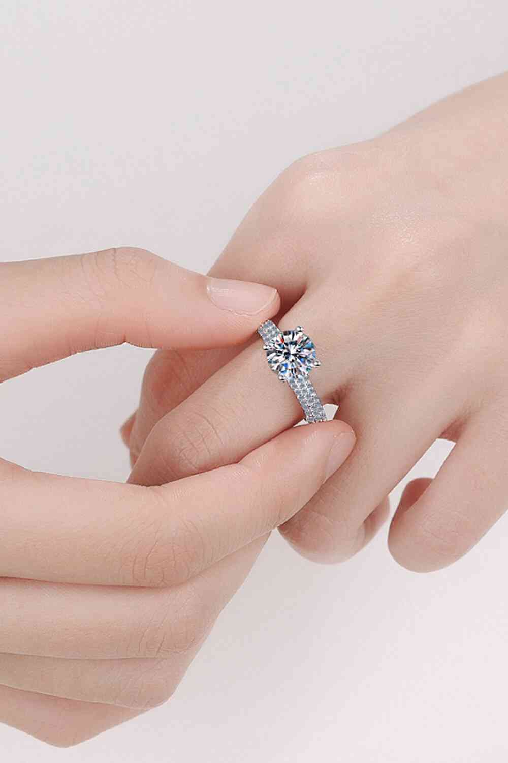 Ethereal Elegance 4-Prong Moissanite Ring