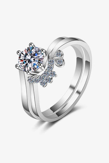 Celestial Radiance Moissanite Two-Piece Ring Set