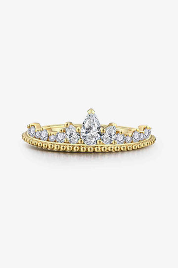 Radiant Elegance Crown Shape Moissanite Ring