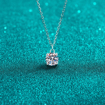 Free You 1 Carat Moissanite White Gold Necklace