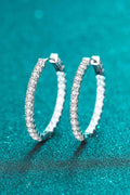 Radiant Radiance Moissanite Hoop Earrings