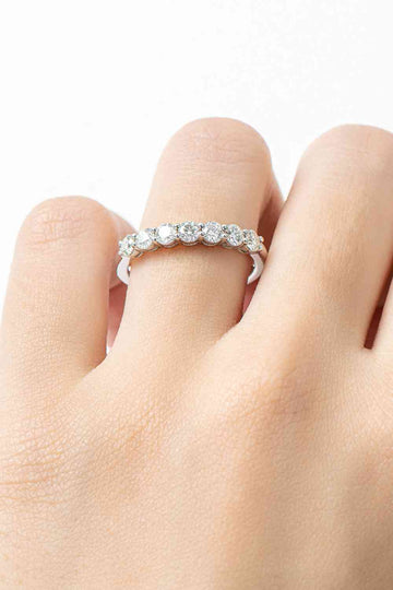 Enigmatic Embrace Moissanite Platinum Ring