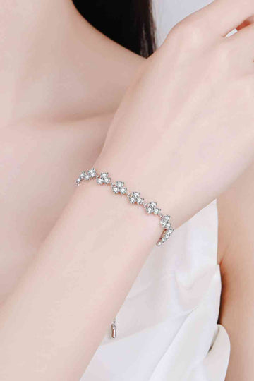 Brilliant Blossom 4.2 ct Adjustable Moissanite Bracelet