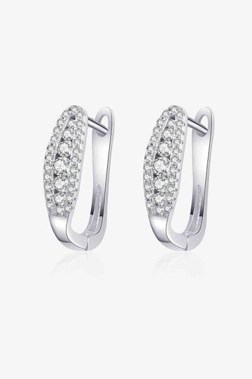 Ethereal Glow Lilttle Huggie Moissanite 0.44 ct White Gold Earrings