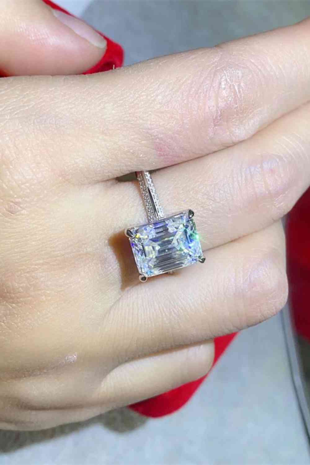 Whispering Whispers 5 Carat Moissanite Platinum Ring