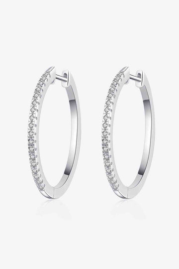 Enigmatic Elegance Moissanite Hoop Earrings