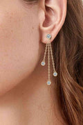 Whispering Willow 1.2 Carat Moissanite Layered Chain Earring