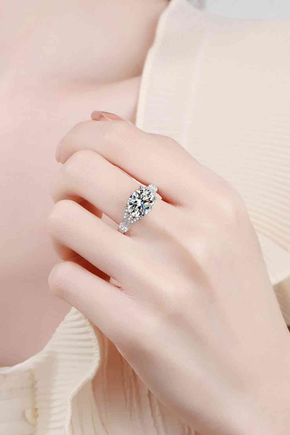 Sparkling Serenity 3 Carat Moissanite Ring