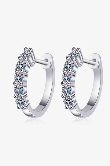 Brilliant Twilight 1 Carat Moissanite Hoop Earrings