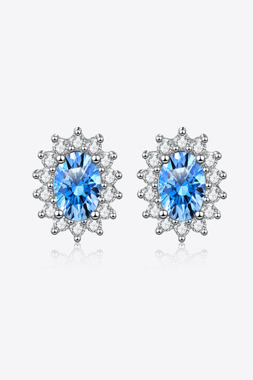 Crystal Shimmer 1 Carat Moissanite Stud Earrings