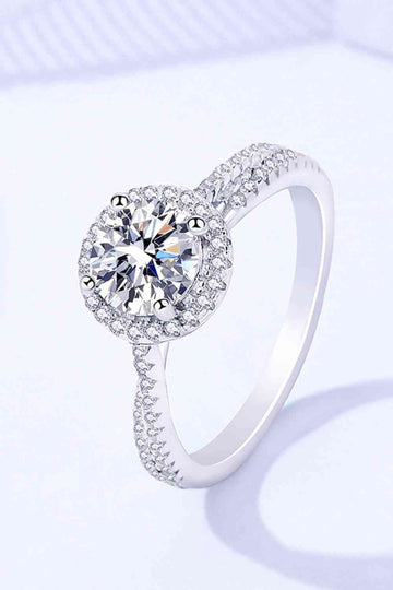 Enchanted Tranquility 1 Carat Moissanite Round Shape Ring