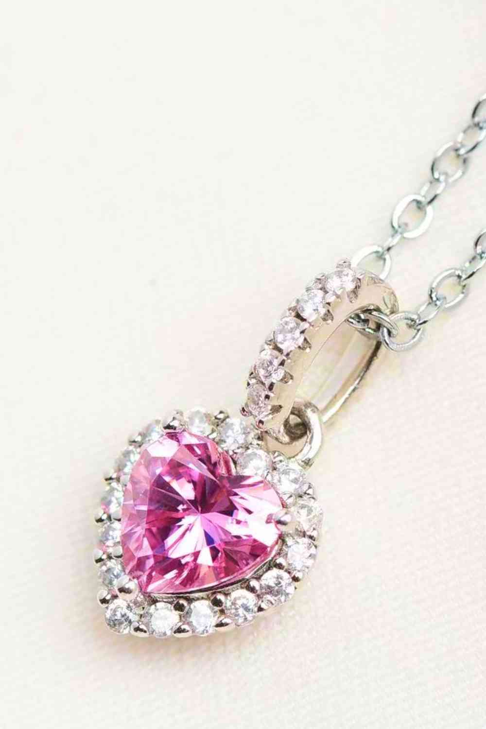 Luminous Love 1 Carat Moissanite Heart Pendant Necklace