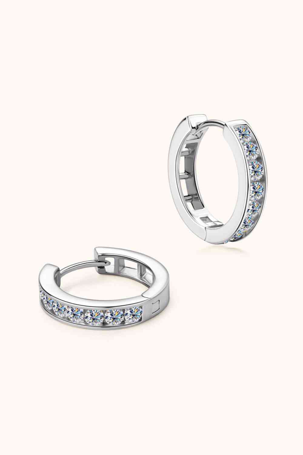 Twilight Glamour Moissanite Huggie Earrings