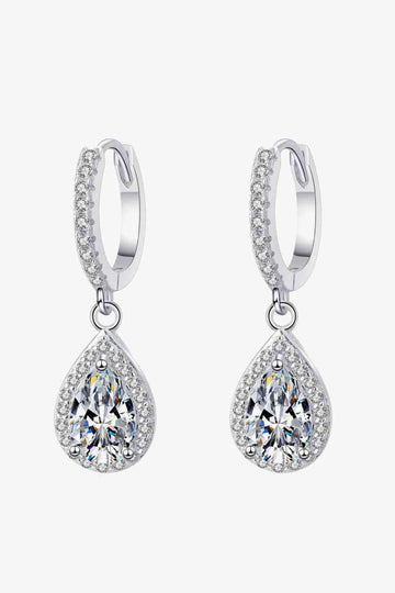 Ethereal Enchantment Moissanite Teardrop Earrings