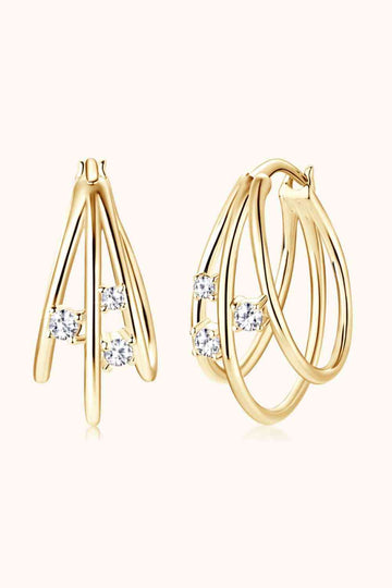 Enigmatic Grace Moissanite Layered Earrings