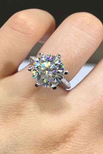 Celestial Serenity 5 Carat  Moissanite 6-Prong Ring