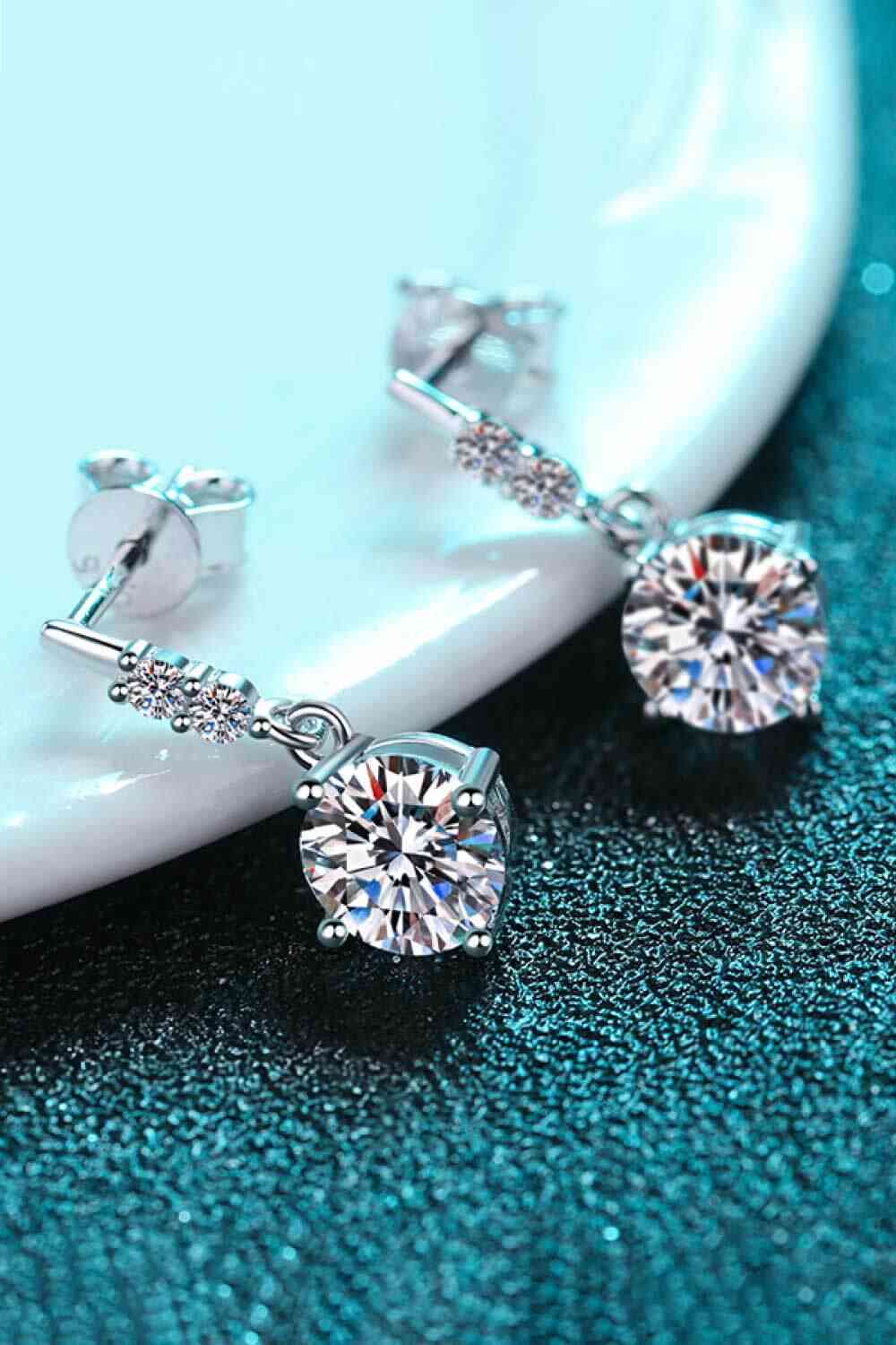 Dazzling Dreamscape 1 ct Moissanite Drop Earrings