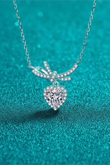 Enchanted Embers 1 Carat Moissanite Heart Pendant Necklace