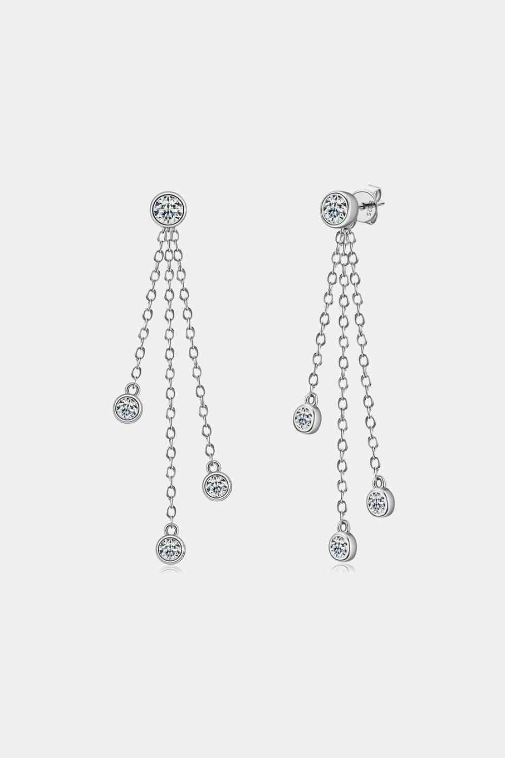 Whispering Willow 1.2 Carat Moissanite Layered Chain Earring